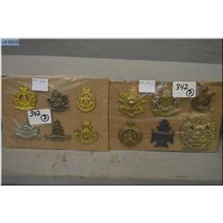 Lot of Two Groups  of Canadian Cap Badges : 2 Cap Badges include The Saskatoon Light Infantry [ lugs