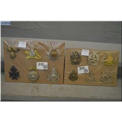 Lot of Two Groups of Canadian Cap Badges : 6  WW 11 Badges : ( 2 ) Winnipeg Grenadiers , Royal 22nd 