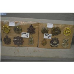 Lot of Two Groups of Canadian Cap Badges :  WWI Can : ( 2 ) West Nova Scotia Regiment - Royal Can Ai