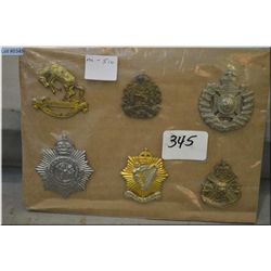 Group Lot : 6 Can WWII Cap Badges ; ( 2) 14th Can Hussars, Le regiment de st.Hyacinthe, The Royal Wi