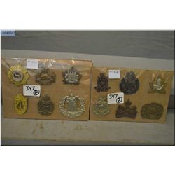 Lot of Two Groups of Can WW 11 Cap Badges : (2 ) Can Infantry Corps, The Royal Rifles of Can , Royal