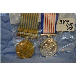 Lot of Two Medals : Korea Clasp United Nations Medal Issued for the 1950's Conflict - Confederation 