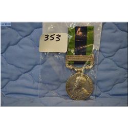 British General Service Medal : Issued w/Waziristan 1921 - 24 clasp, Named 74180 W.R. Moho Razam 41 