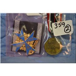 Lot of Three Medals :  Nazi War Merit Medal - French Medal [ Pour le Merite or for Merit ] - British