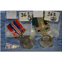 Lot of Two British Medals :1939 -1945 Defence Medal - 1937 - 1939 North West Frontier Medal, Named