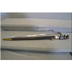 Musket Bayonet [ English markings, scabbard has brass fittings, various makers marks & numbers