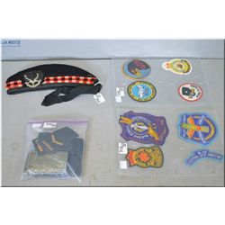 Lot of Four Lots :  World War II Wedge Cap w/Pictou Highlander Cap Badge attached - Four Patches inc