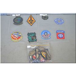 Lot of Three Groups : Various U.S. Patches : Military Air Lift Command, U.S. Army Airborne, Famous F
