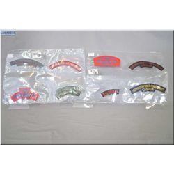 Lot of Two Groups : 4 Shoulder Flashes : Scarce Prince Albert Volunteers, Regiment du Saguenay, Gove