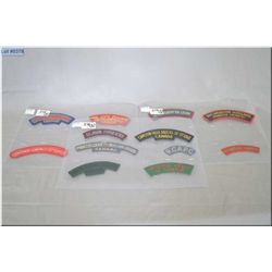 Lot of Three Groups : 4 Shoulder Flashes : St.John's Fusilliers, Cameron Highlanders of Ottawa, Brit