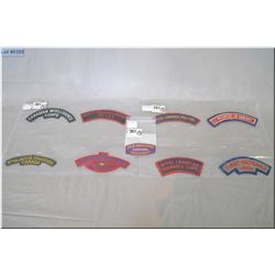 Lot of Two Groups & One Single  : 4 Canadian Shoulder Flashes : Can Intelligence Corps, Scarce Duffe