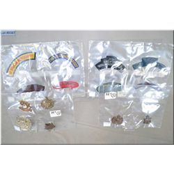 Lot of Four Groups :  2 Canadian Cap Badges : Officer's Training Corp Dalhousie Univ & Queen's Univ 