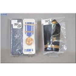 Lot of Two Items : Nato Medal Issued for the Former Yugoslavia in case of issue - Pair of Navy Shoul