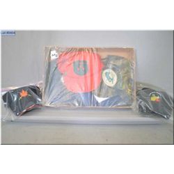 Lot of Three Groups : Army Wedge & Air Force Wedge Cap [ buttons for the Air Force wedge are inside 