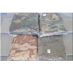 Lot of Four Items : Woodland Camoflauged Combat Fatigues [ ht. 67 - 71 , chest 37 - 41, black ink sp