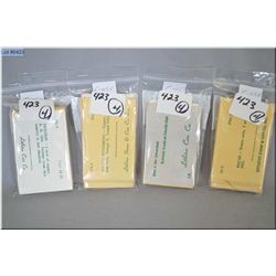 Lot of Four Groups : Mixed Countries Coins & Notes : 16 Coins & One Note - all pkgd fro Littleton St