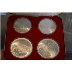 Olympic 1976 Canada Coin Set [ four cased uncirculated coins ]