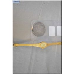 Lot of Two Items : Ladies Elegant Caravelle Dress Wrist Watch  [ w/diamond ] - 1884 Ecuador Silver [