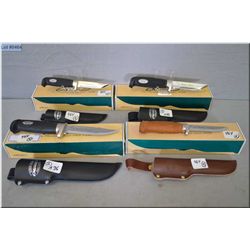 Lot of Four Hunting Knives : Marttiini :  [ Big Game Condor Basic - Little Condor Basic - Vuolupuukk