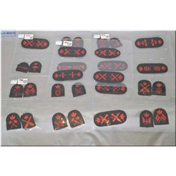 Lot of Five Groups : Canadian Navy WW II Era Trade Patches - 8 Patches per pkg, some uncut/ unissued