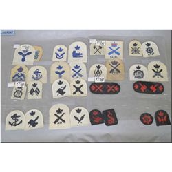 Lot of Four Groups : Can Navy Trade Patches WWII Era : 8 Patches per pkg - some unused/uncut , some 