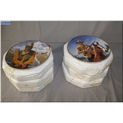 Lot of Six  "John Wayne" Collector's Wall Plates :  The Legend Lives On - Long Arm of the Law - Pine