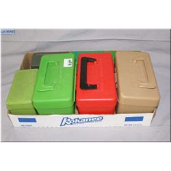 Tray Lot :  RELOADS IN PLASTIC CASES  : 35 rnds .338 Win mag - 36 rnds .303 cal - 33 .30-06 cal - 21