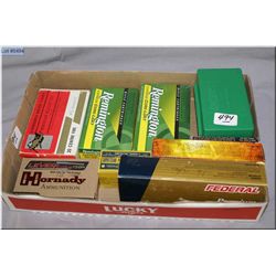 Tray Lot  : 13 rnds .43 Mauser cal reloads - 50 rnds .30-08 Norma reloads in plastic box - 15 rnds R