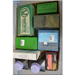 Lot of Two Trays :  2 Lbs Smokeless Powder - Box .32 cal lead bullets - pkg Hodgen Smokeless Powder 