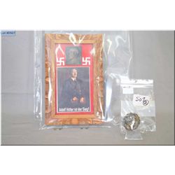 Lot of Two Items:  Imperial Germany WW I Kreigsmarine Wound Badge in bronze - Nazi Plaque [ as purch