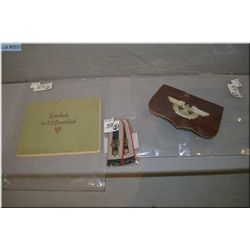Lot of Three Items : Nazi Marked Song Book , 118 pages of songs & notes - Nazi Shoulder Boards [ pai