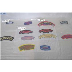 Lot of Three Groups : Four Shoulder Flashes ; Corps of Military Staff Clerks, Black Watch of Canada 