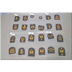 Group Lot of Six Packages of Canadian Navy Patches  ( 4 Patches per pkg ) WWII