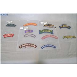 Lot of Three Items : Pkg of 4 Shoulder Flashes: Scarce Irish Fusilliers ( Vancouver Regt ) - Veteran