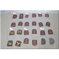 Group Lot of Six Packages of Canadian Navy Patches ( 4 Patches per pkg ) WW II