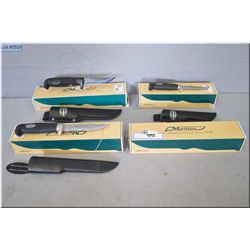 Lot of Four Marttiini Hunting Knives w/sheaths & boxes [ Bowie Condor Basic - Little Condor Basic - 