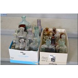 Lot of Two Boxes : old unusual Bottles [ medicine, etc ]