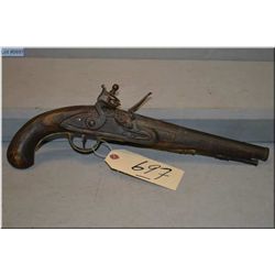 Brander & Potts, London single barrel Flintlock Pistol .62 Flintlock cal w/10  bbl [ part oct, part 