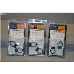 Bag Lot : 3 New in Pkg Browning Scope Rings ; Intermediate 1" gloss Part # 12341 - Intermediate 1" M