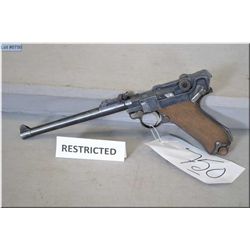 Luger ( DWM) Mod 1914 Artillery Dated 1917 .9 MM cal 8 shot semi auto Pistol w/203 mm bbl [ mis-matc