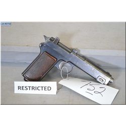 Steyr Mod 1911 .9 MM Steyr cal 8 shot semi auto Pistol w/127 bbl [ Chilean crest & letter stamped on