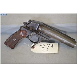 Unknown German Side By Side .4 Ga Flare Pistol w/6 1/2" bbl - w/side by side double triggers, left &