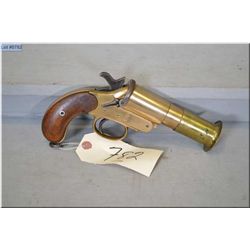 Webley & Scott ( London & Birmingham )) Mark III*  .4 Ga Brass Flare Pistol w/5 1/2" bbl w/flared en