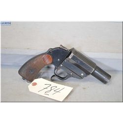 Walther .4 Ga Flare Pistol w/5 " part oct part rnd bbl [ blue finish, w/some filing on left side , s