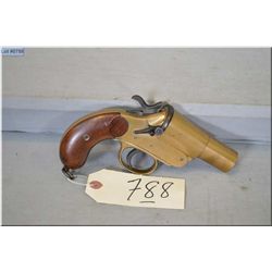 W.W. Greener ( Birmingham) Mk III .4 Ga Brass Flare Pistol w/4" bbl [ brass finish has nice patina, 