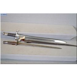 Lot of Two Bayonets : Portugal Kropateck 1886 w/dented scabbard - Spanish Mod 1893 Artillery ( no sc