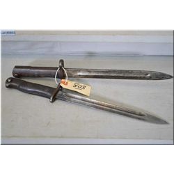 Lot of Two Mauser Bayonets w/script stamping
