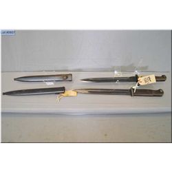 Lot of Two Mauser Bayonets w/scabbard :  One Ser # FN54 - One has stag handle