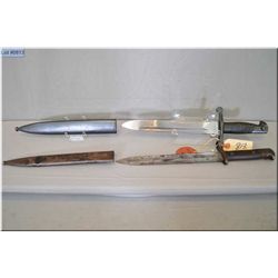 Lot of Two bayonets w/scabbards : Spanish Bolo Ser # 7894S w/matching number scabbard - Mauser by Si