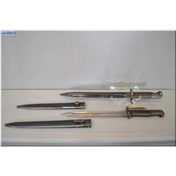 Lot of Two Mauser Bayonets w/scabbards : One appears to be Polish - One Mkd Simpson & Co. Suhl